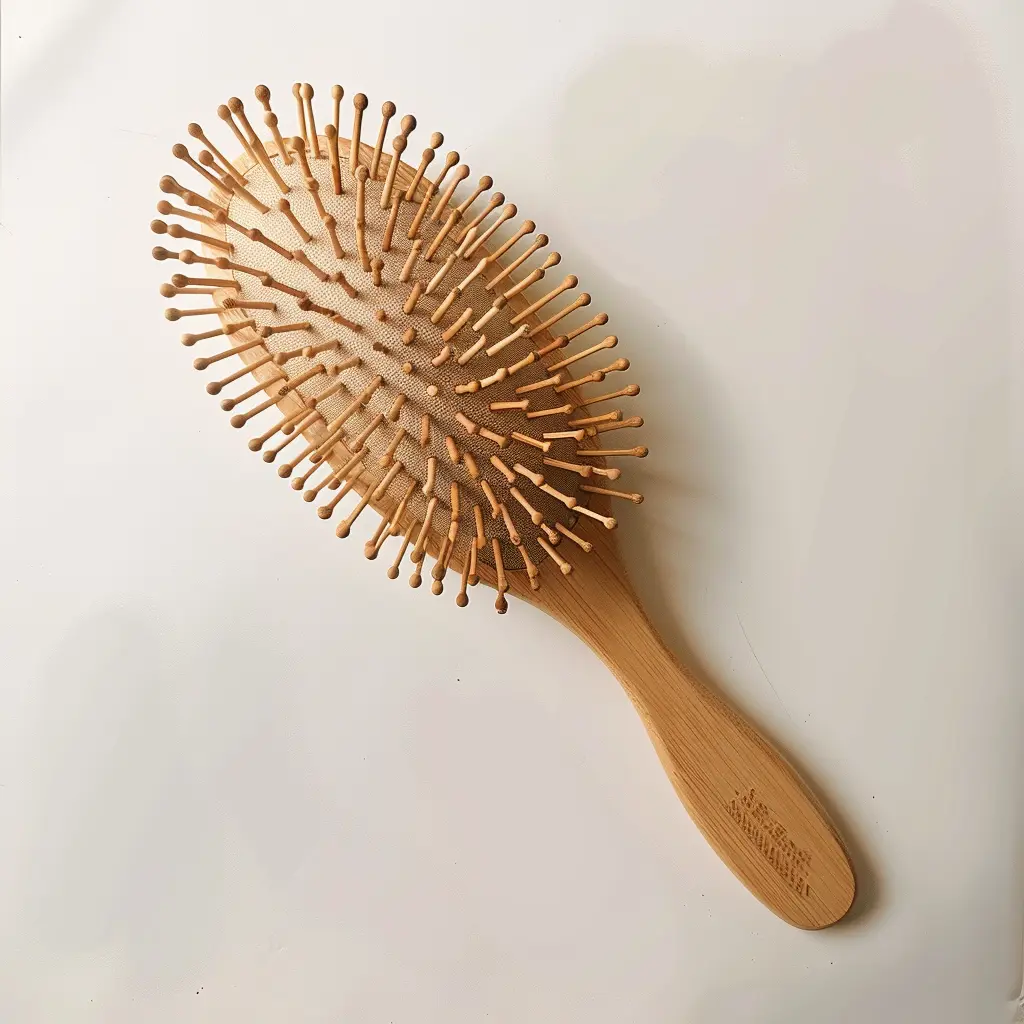 Natural bamboo hair brush