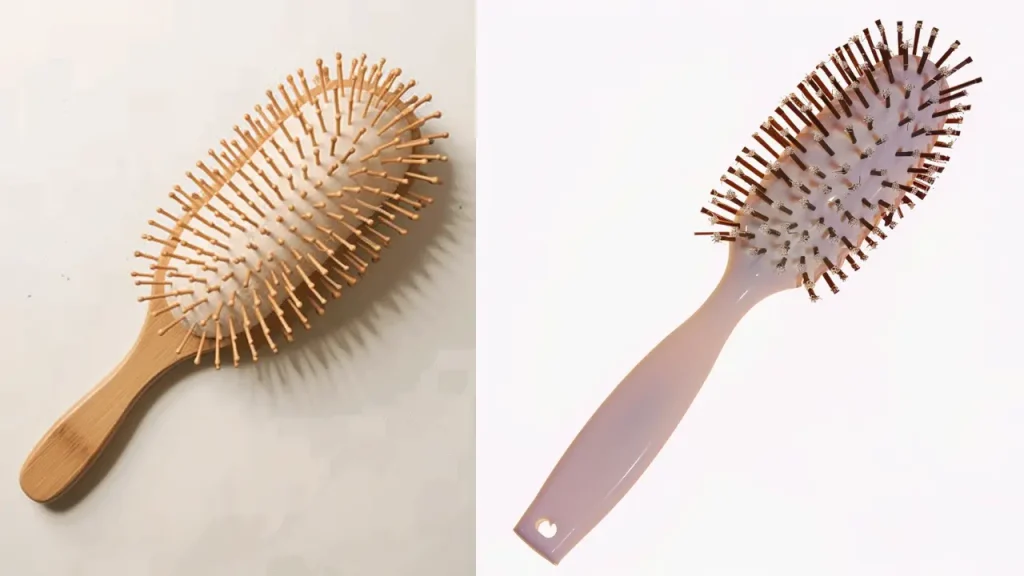 Bamboo hair brush vs plastic hair brush