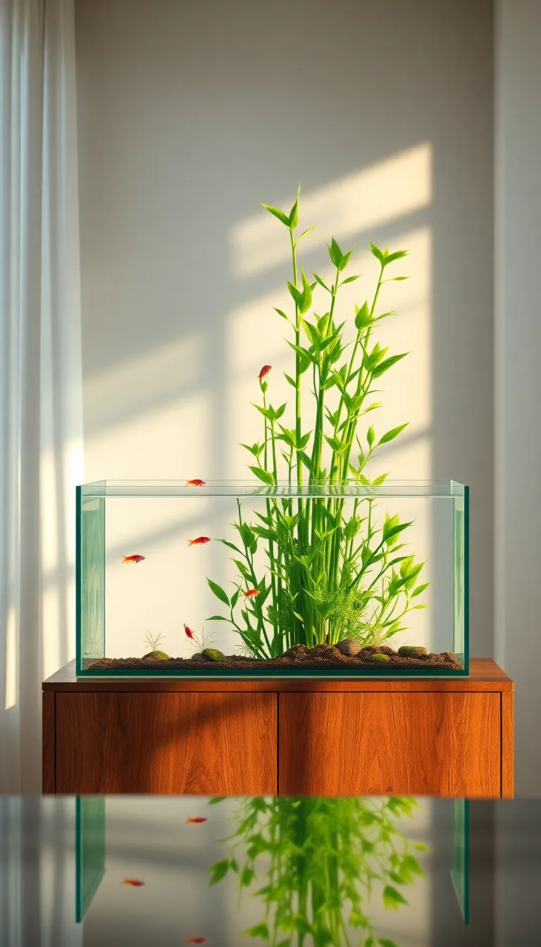 Bamboo in Glass Fish Tanks