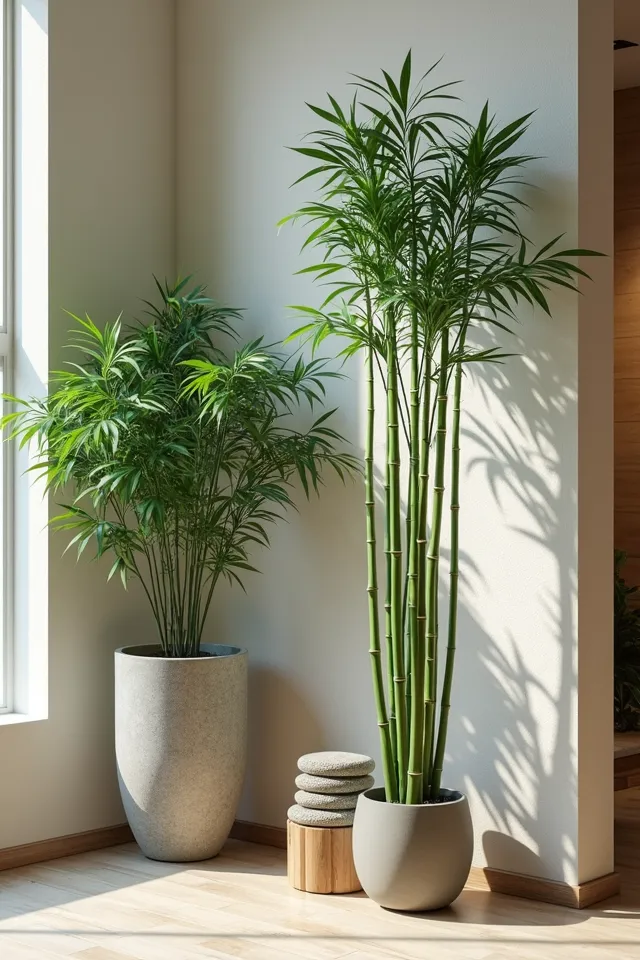Creating a Serene Bamboo Corner Decor