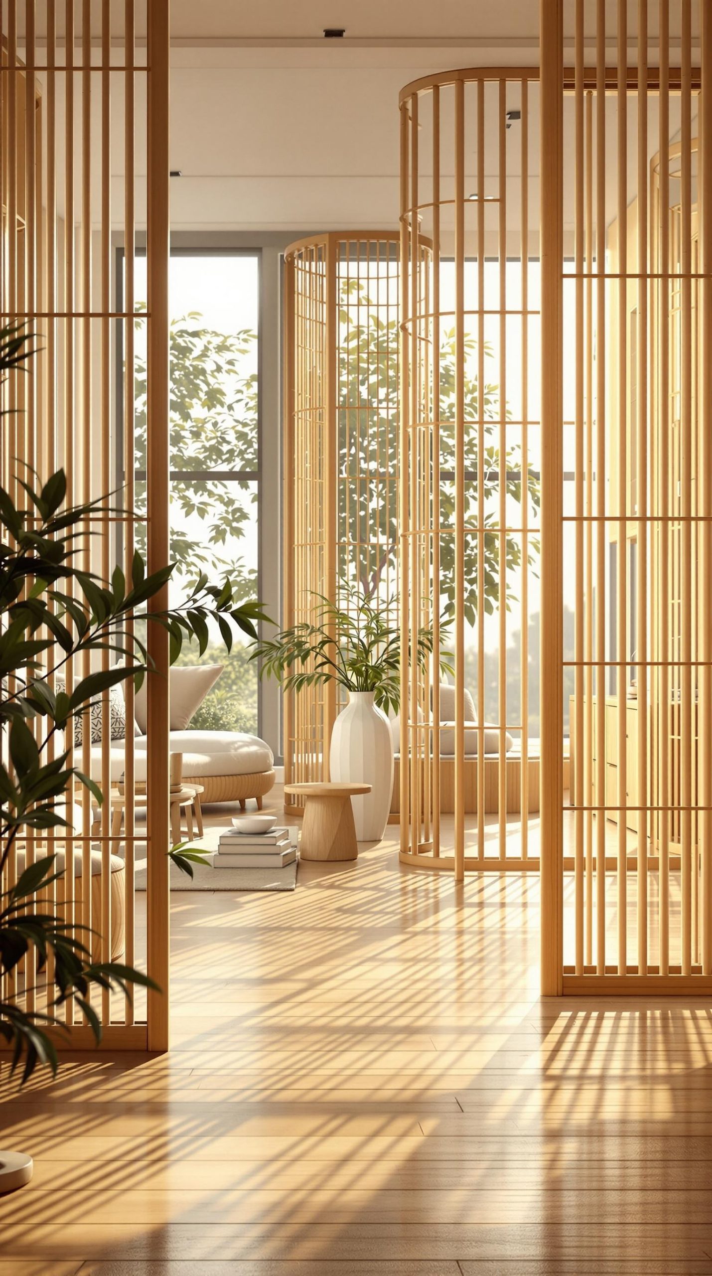Bamboo Partitions: Flexible Room Dividers