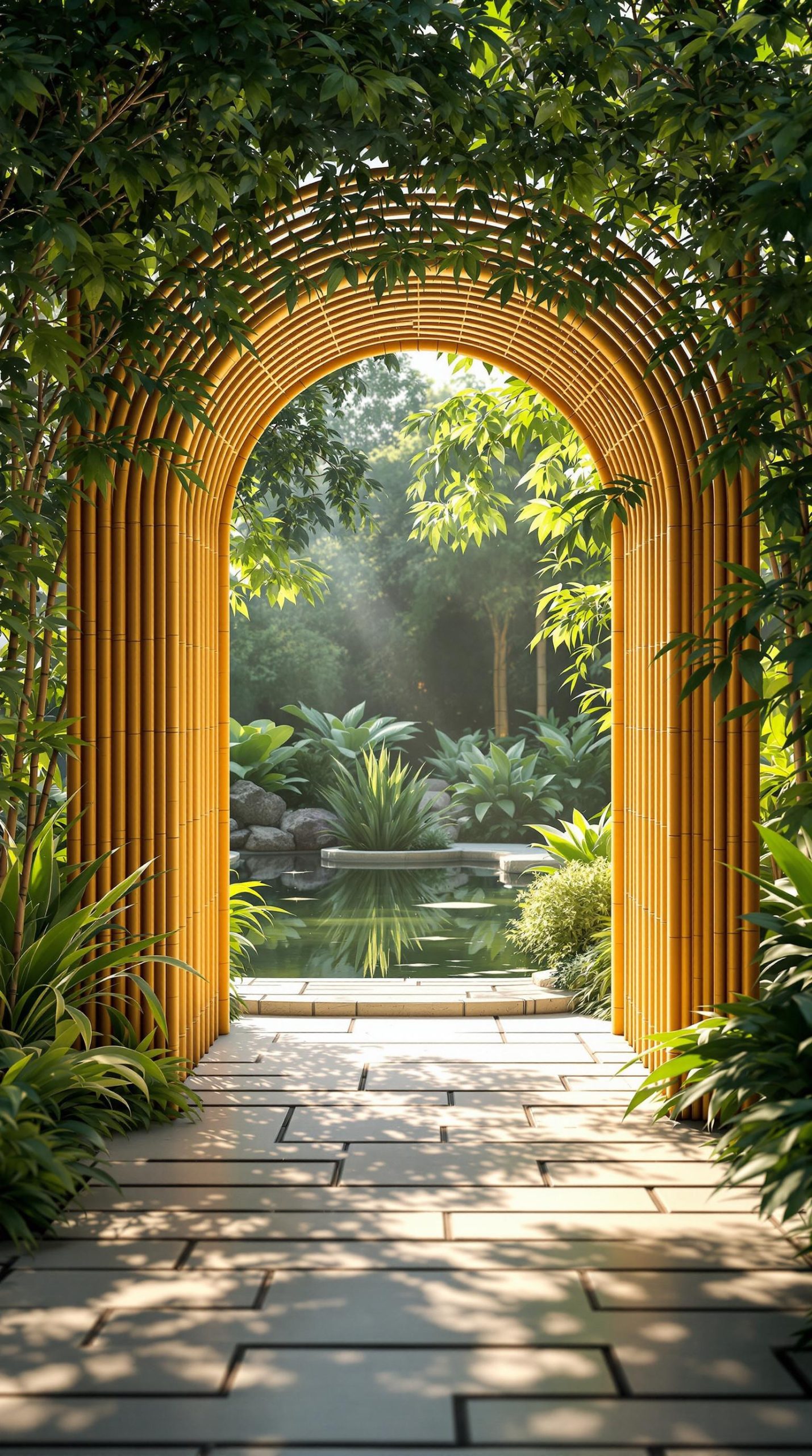 Bamboo Archways: Elegant Entrances
