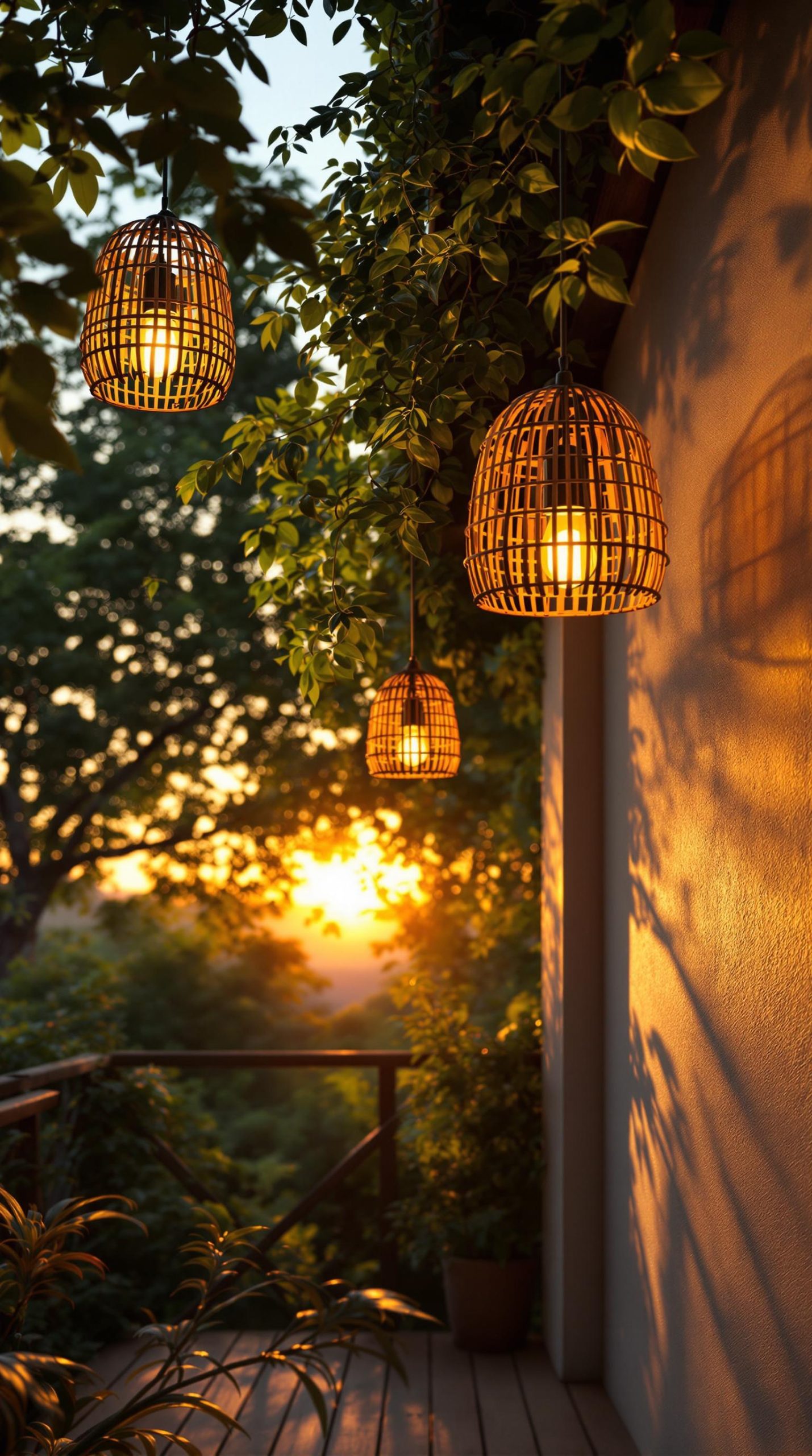 Hanging Bamboo Lights for Cozy Ambiances