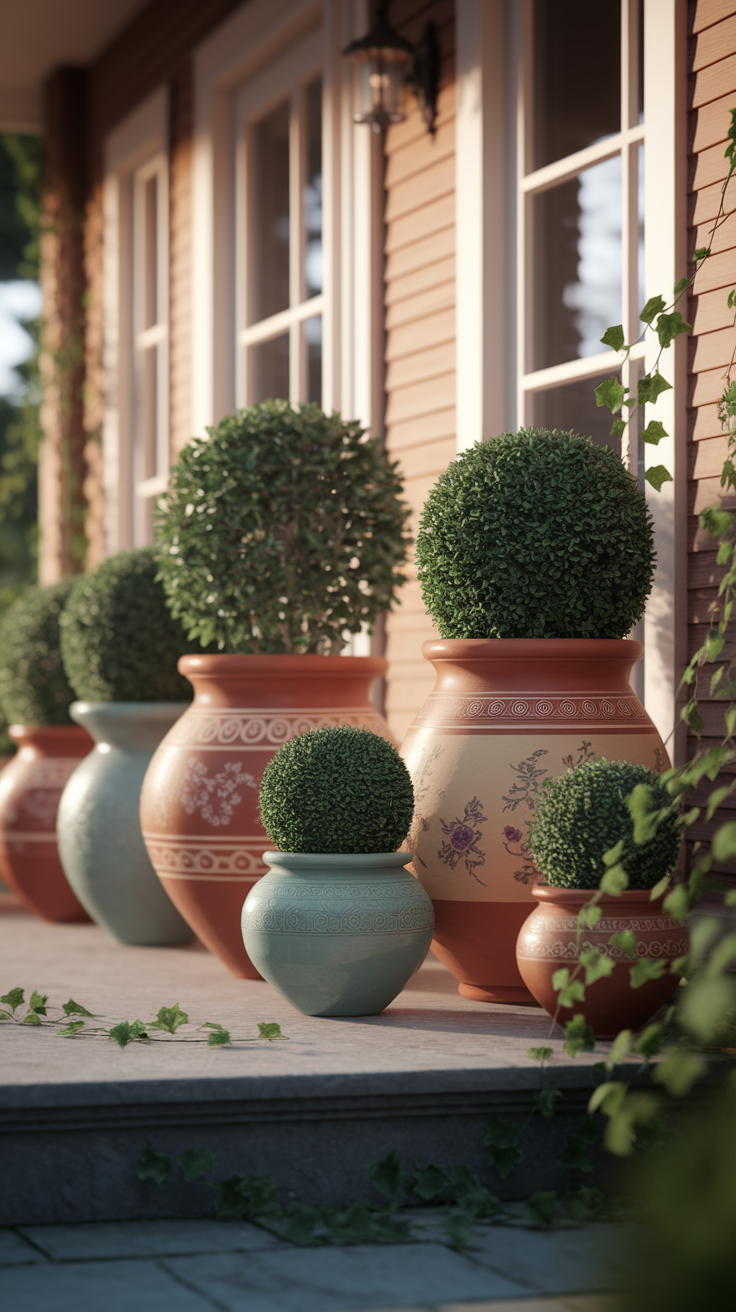 Elegant Pots for Front Porches