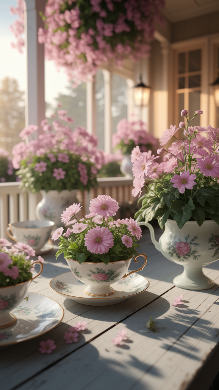Springtime Blossoms in Containers