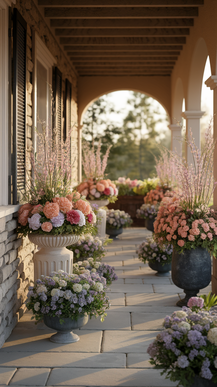 Chic Porch Flower Arrangements