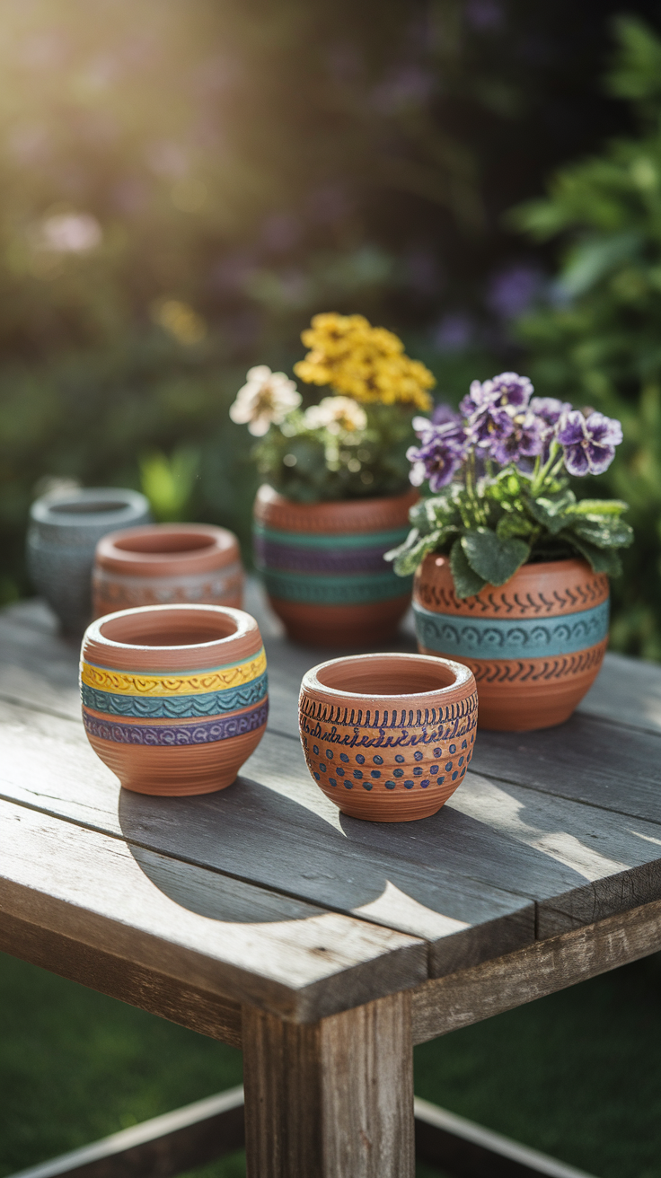 Create Pottery Art for Flower Pots