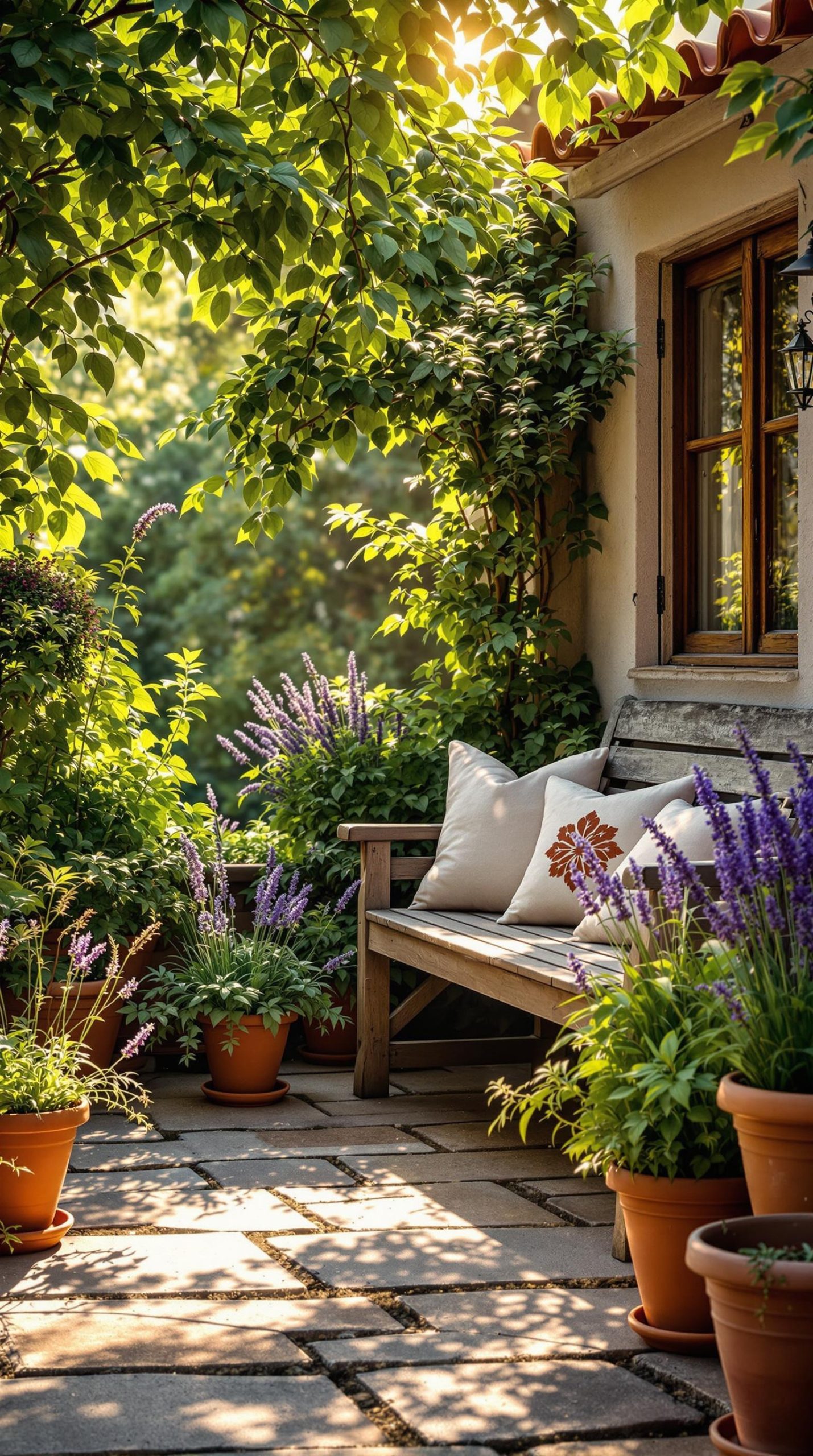 Create an Enchanting Small Patio with Lush Decor