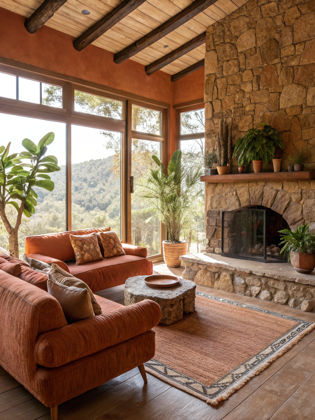 Earthy Tones for a Warm Atmosphere