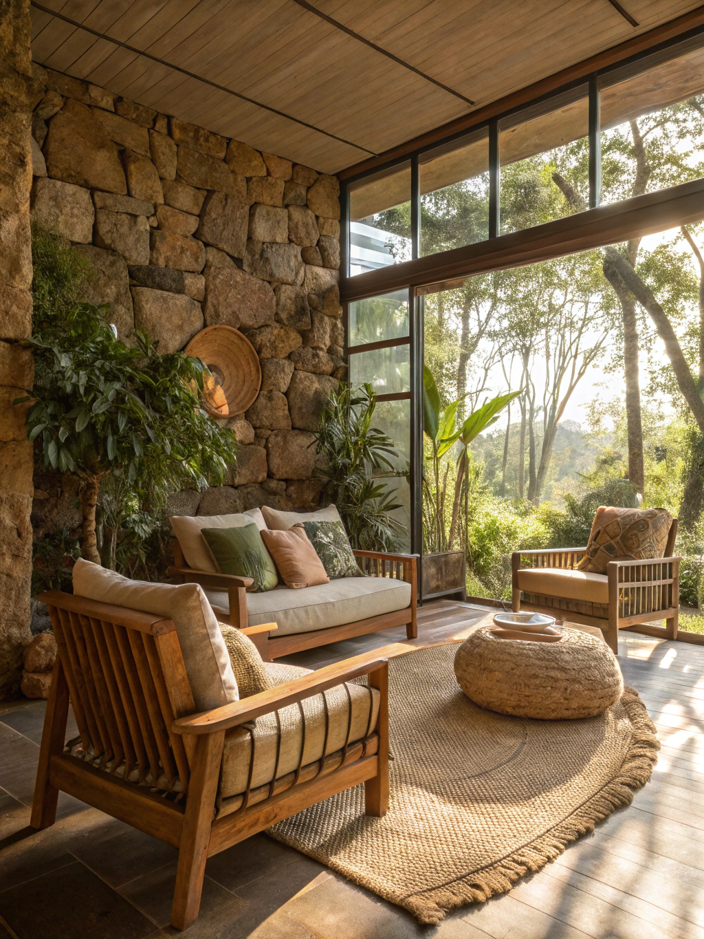 Embracing a Nature-inspired Family Room