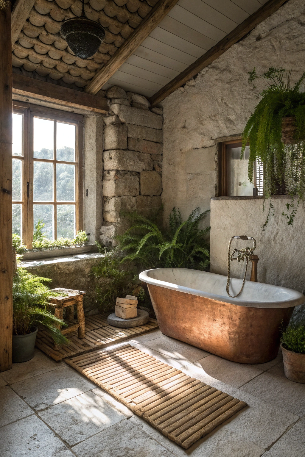 Serene Space with Wabi-Sabi Touches