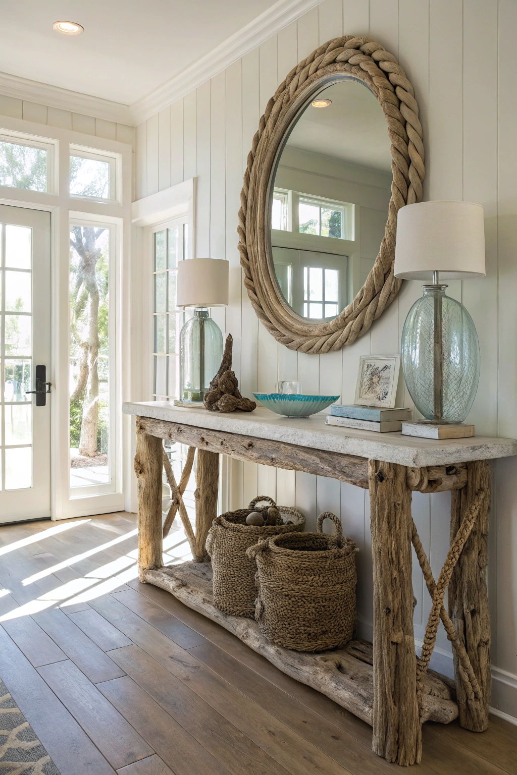 Driftwood Consoles for a Coastal Vibe