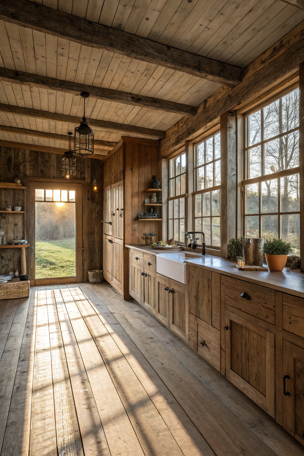 Farmhouse Appeal with Natural Wooden Features