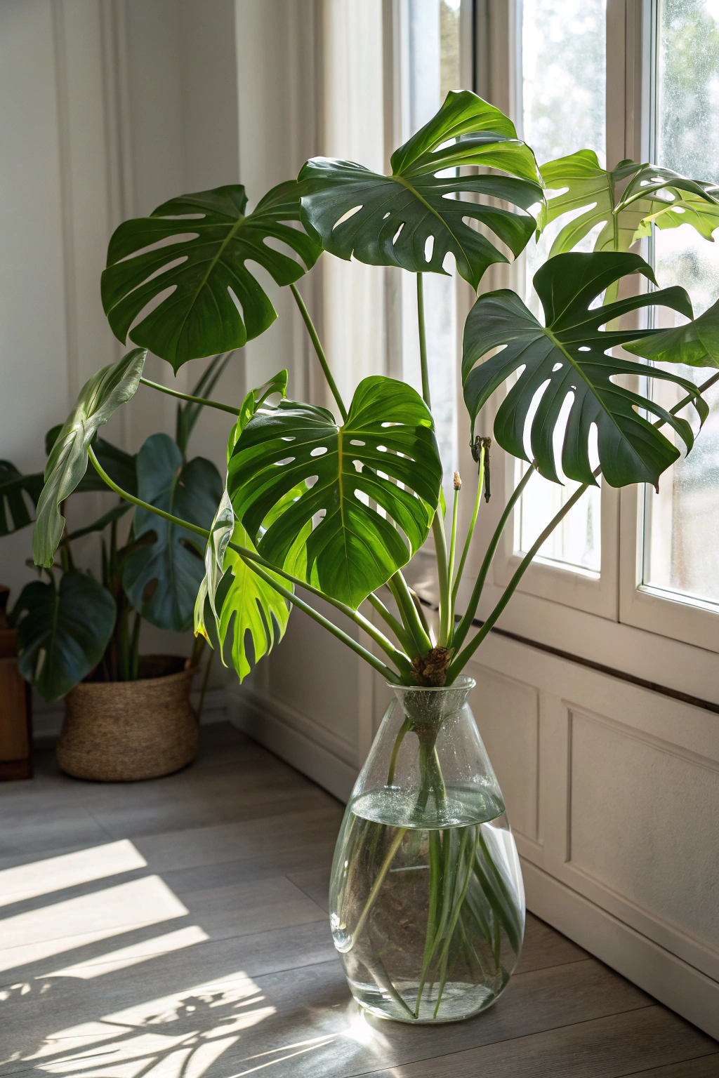 Plant Parenting: Nurturing Monstera in Water Vases