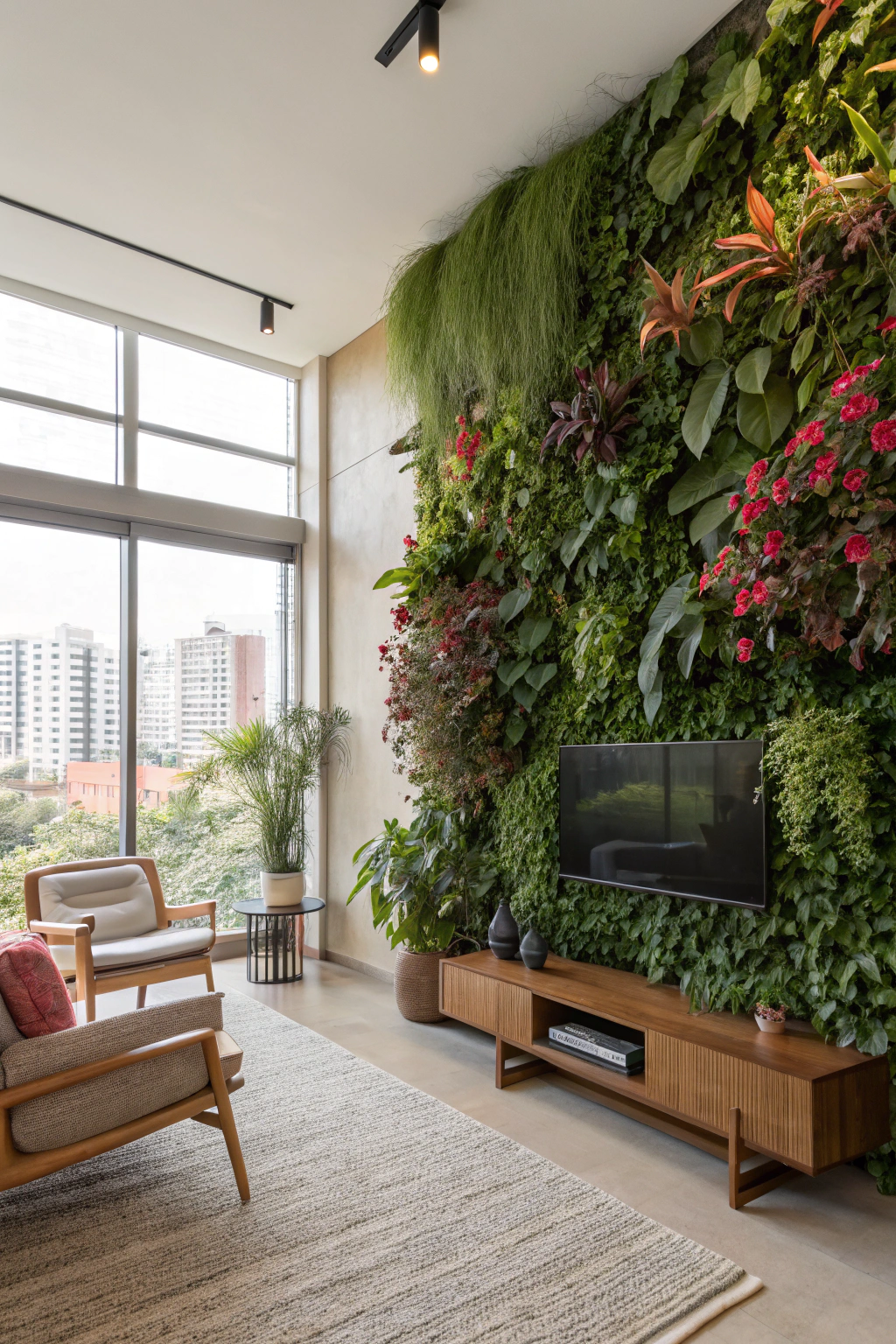 Living Room Plant Walls