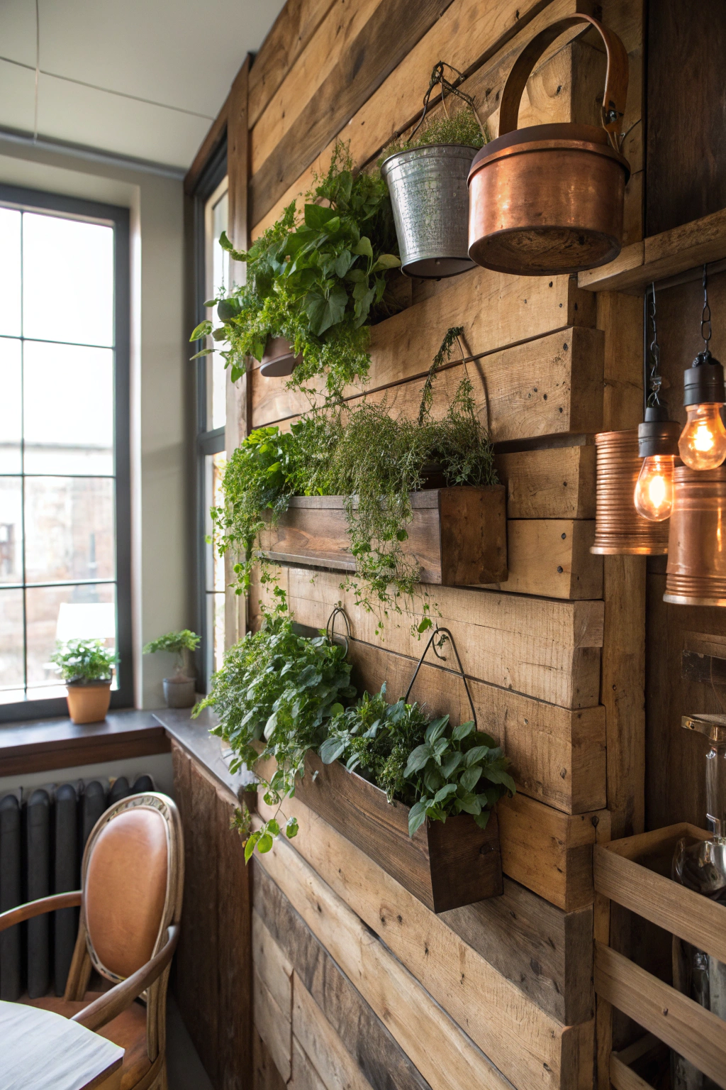 Rustic Charm: Indoor Vertical Garden Ideas