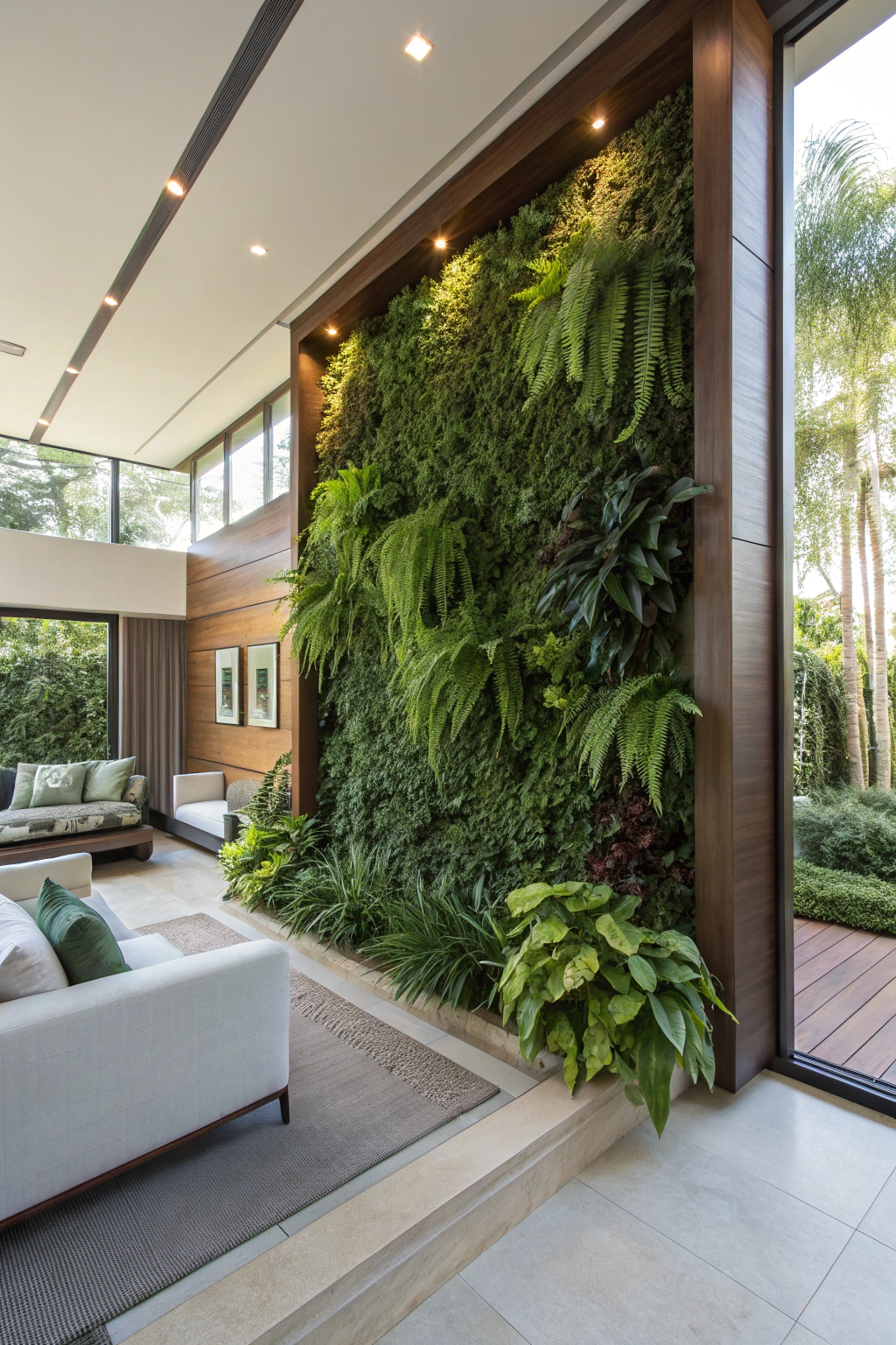Graceful Plant Wall Creatives for Living Rooms