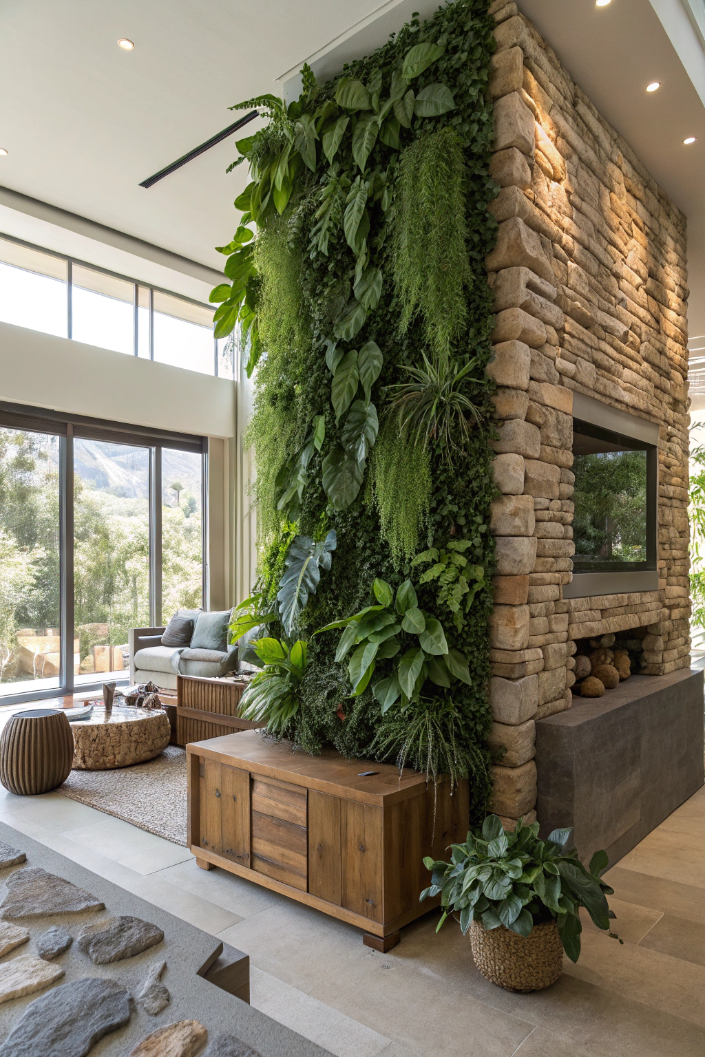 Organic Room Decor with Plants