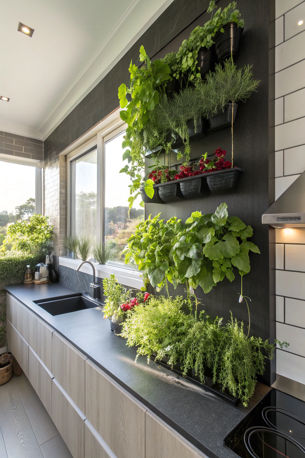 Functional Kitchen Plant Walls