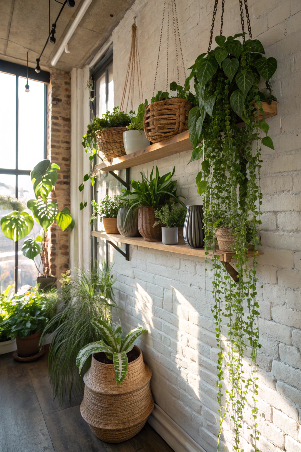 Interior Boho Plant Arrangements