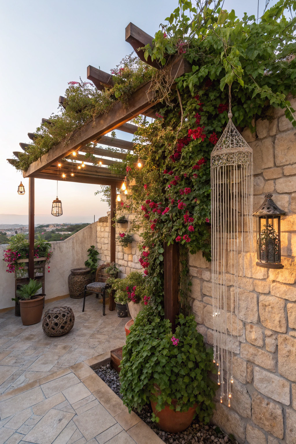 Stylish Vertical Decorations for Patios
