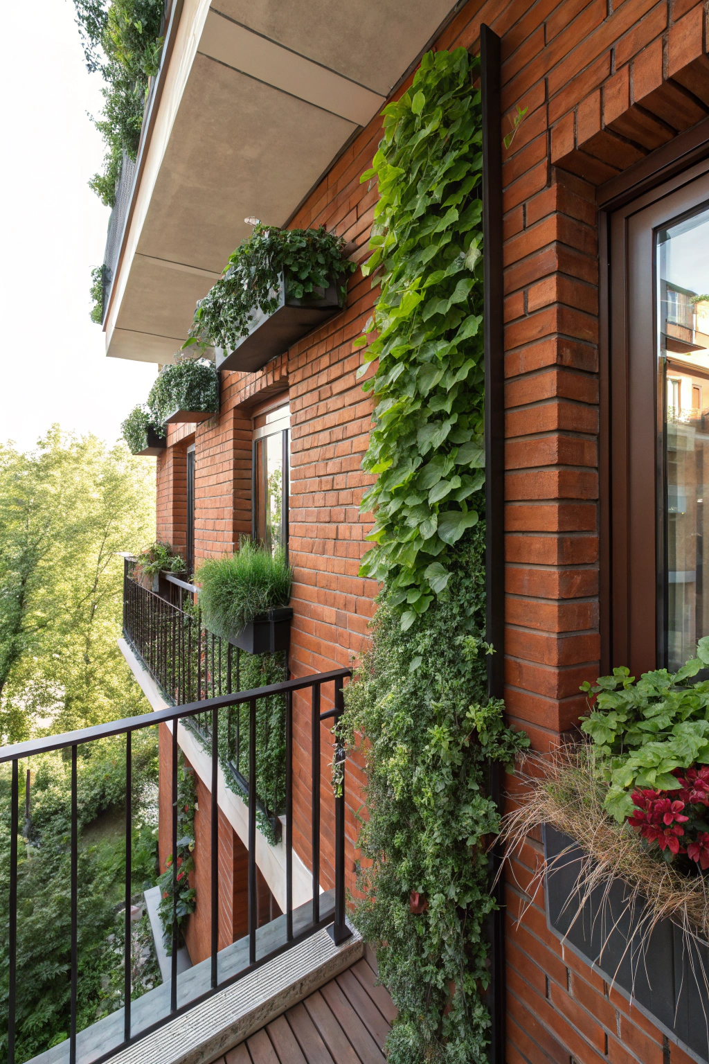 Garden Walls on Brick Backgrounds