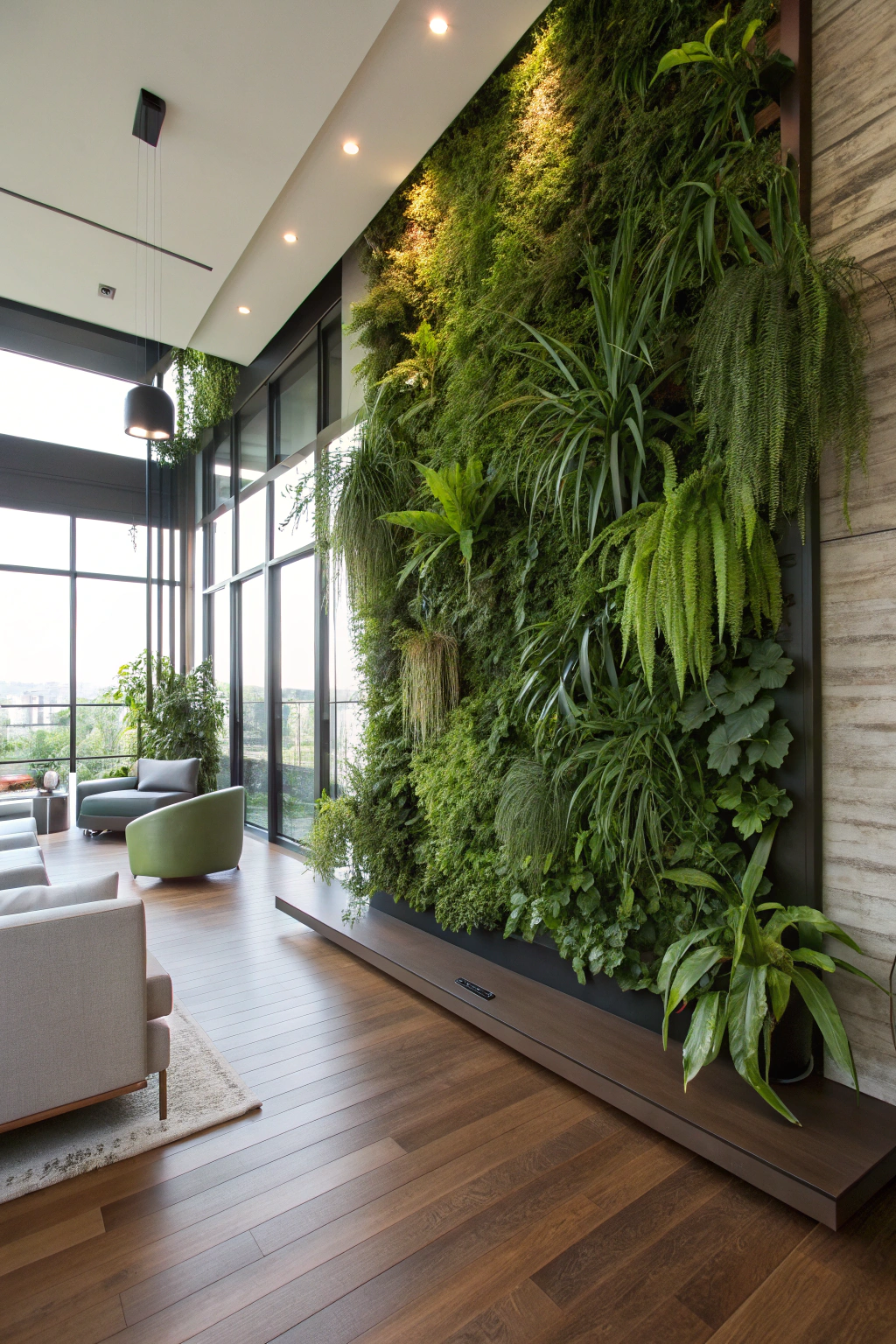 Creating a Green Oasis on Your Living Room Wall