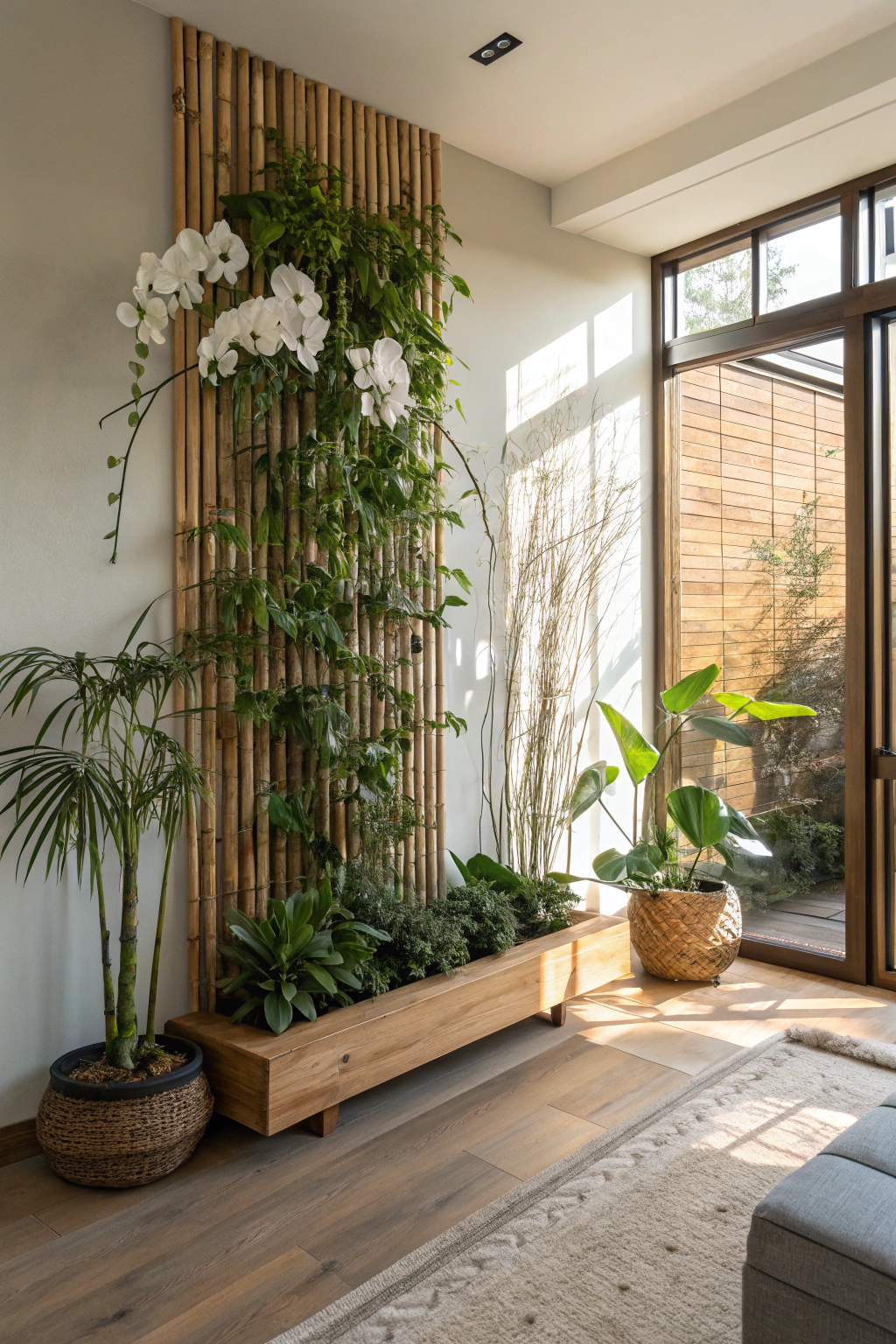 Creating a Zen Living Room with Vertical Gardens