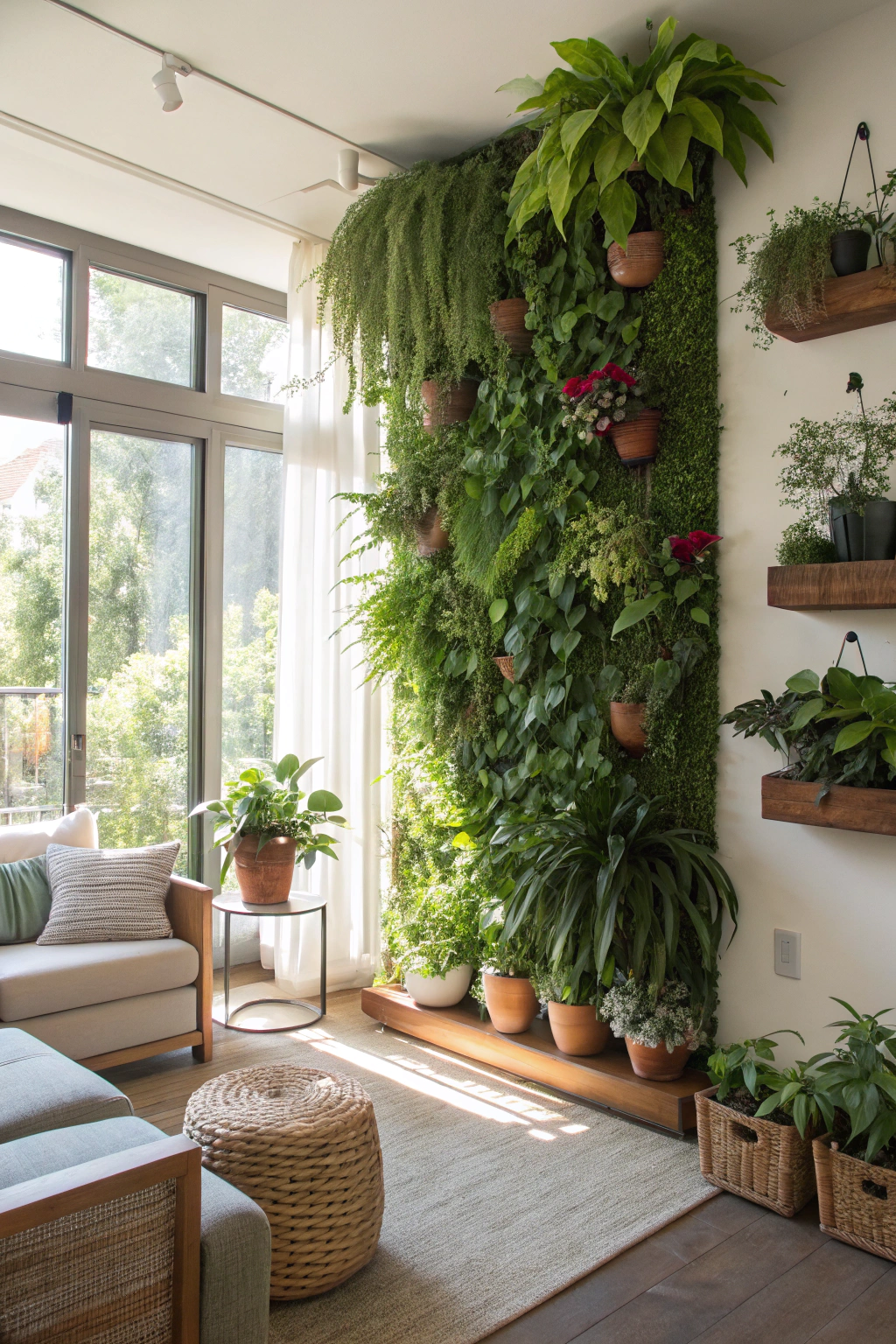 Potted Plant Arrangements for Vertical Spaces