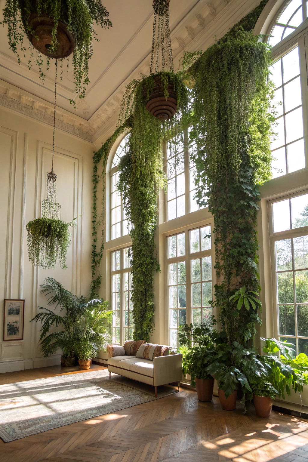 Bringing High Ceilings to Life with Vertical Gardens