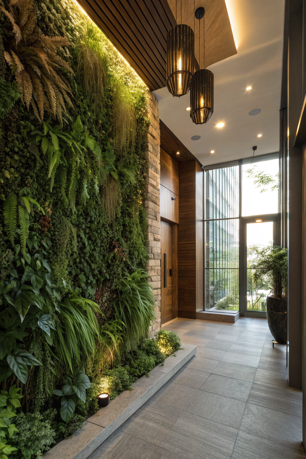 Elegant Plant Walls for Entryways