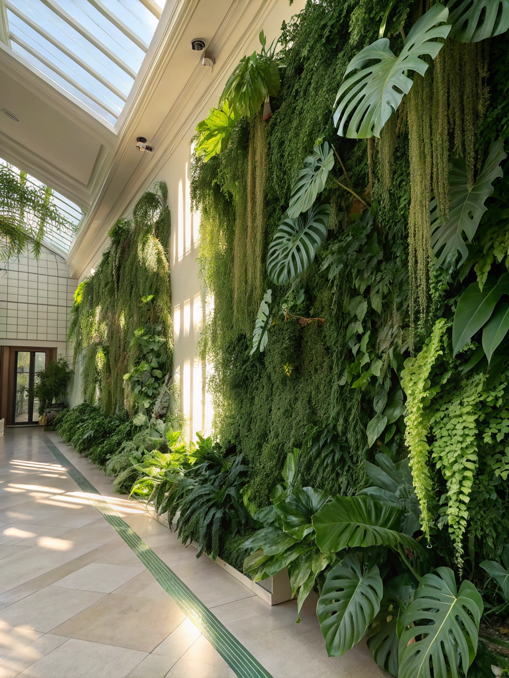 Indoor Jungle with Layered Greenery