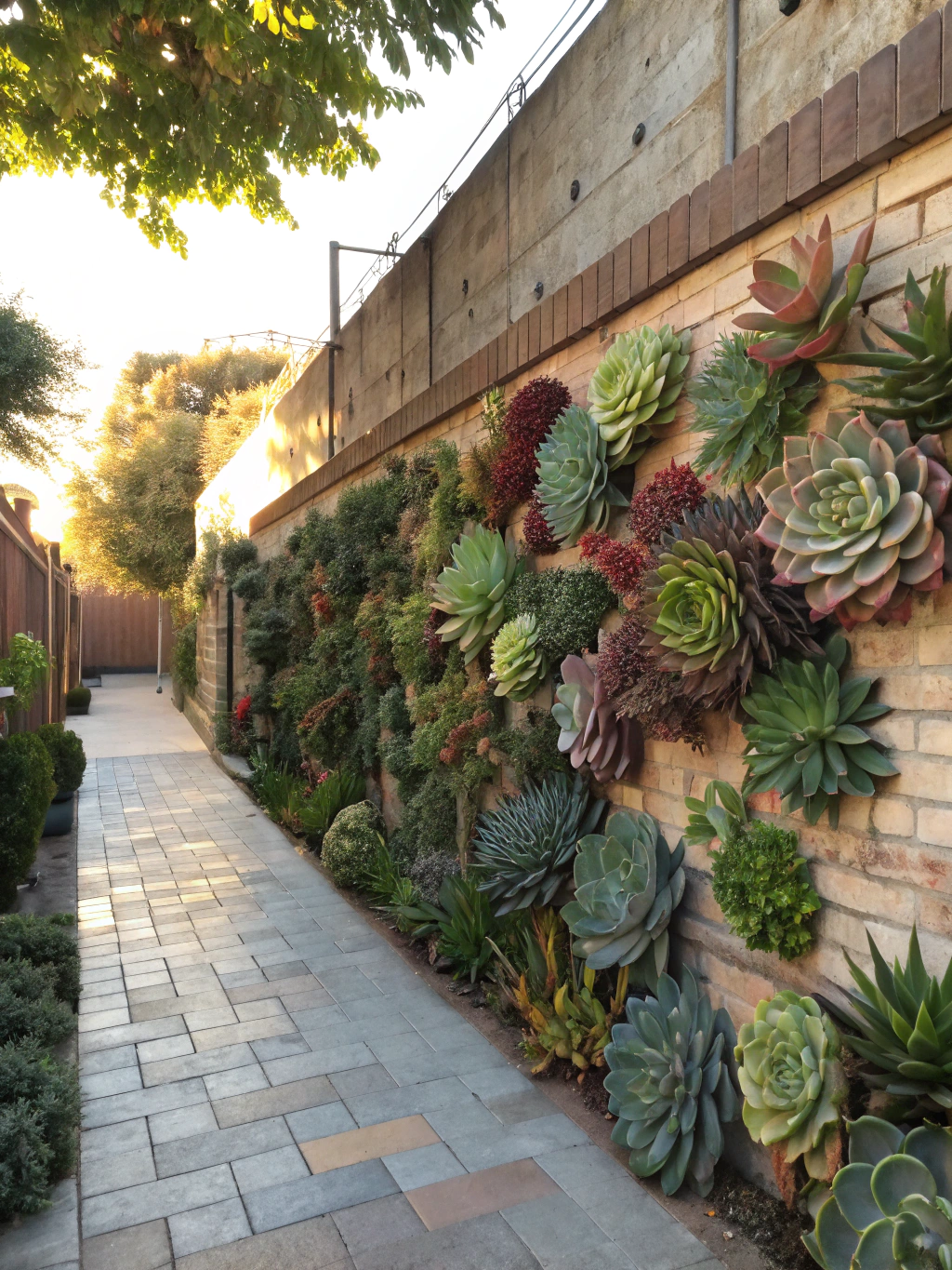 Feature Walls with Arranged Succulents