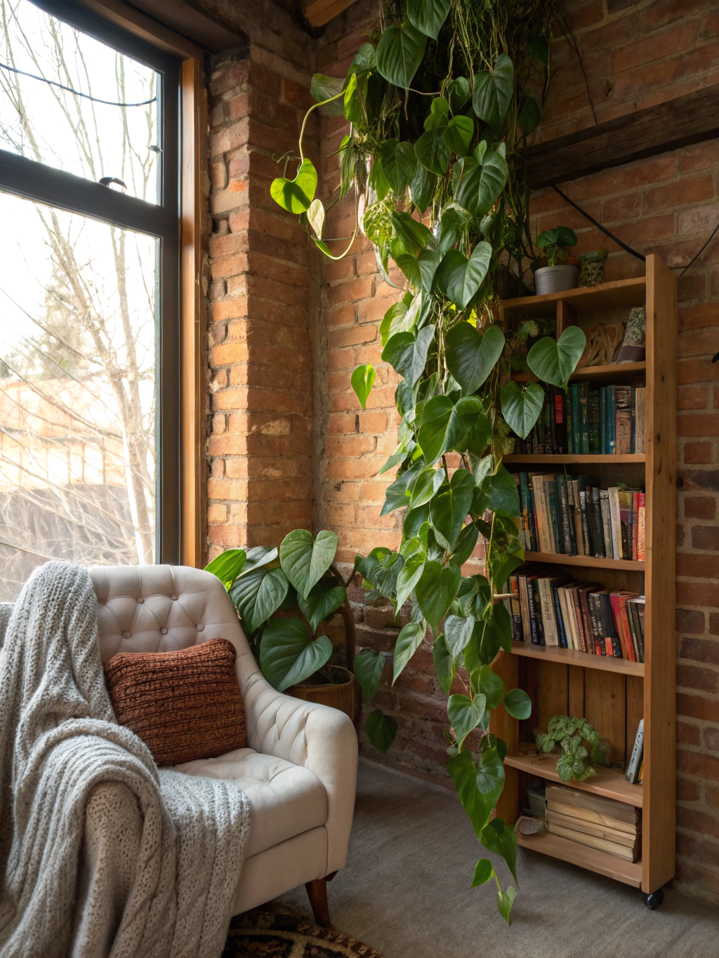 Cozy Reading Nooks with Plant Accents