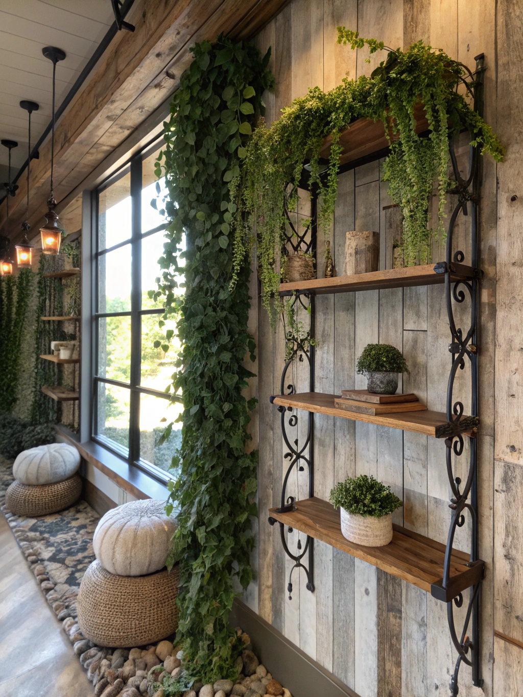 Rustic Wall Decor with Faux Vines