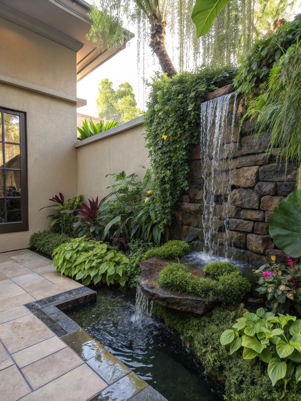 Small Wall Fountain for a Serene Outdoor Space