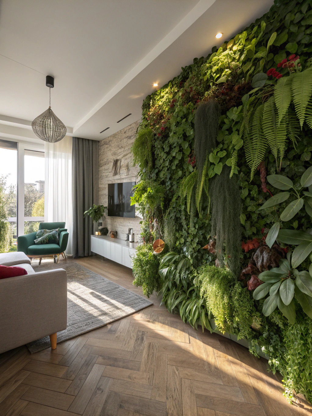 Apartment Decor with Indoor Plant Displays