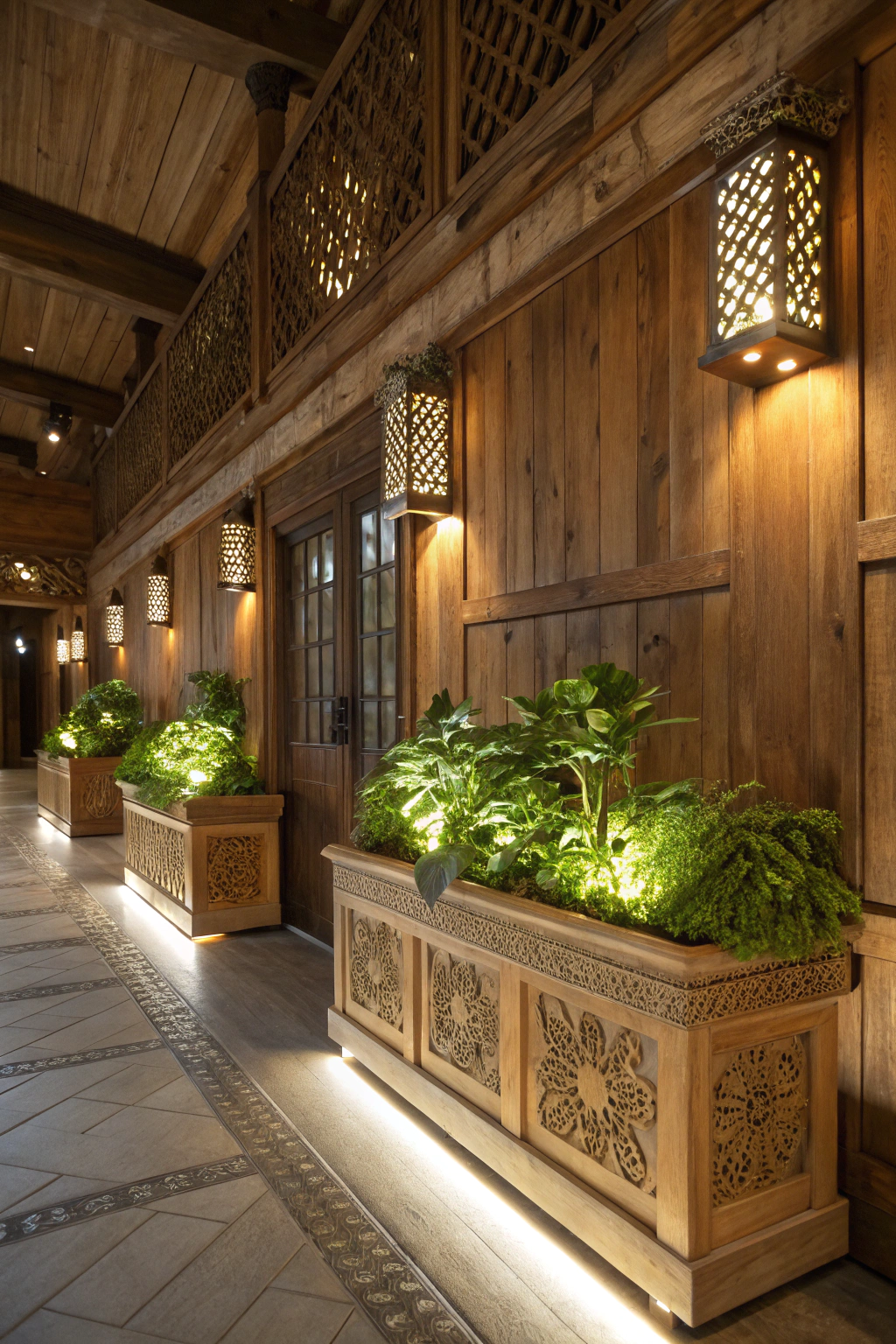 Rustic Elegance with LED Wall Planters