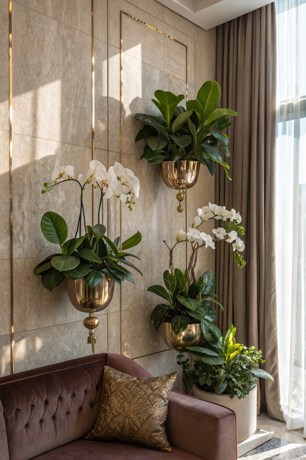 Glamorous Plant Decor for Apartments