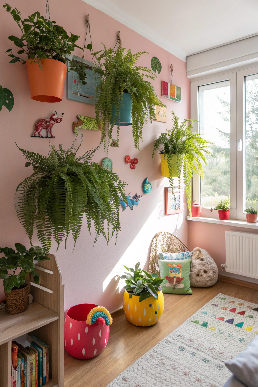 Playful Plant Displays for Kids' Rooms