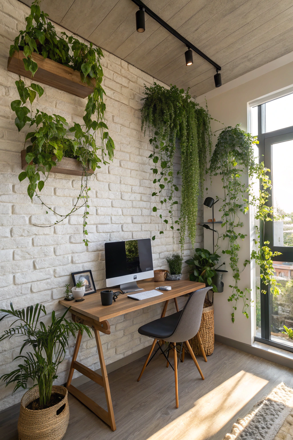 Home Office Inspiration with Plant Decor