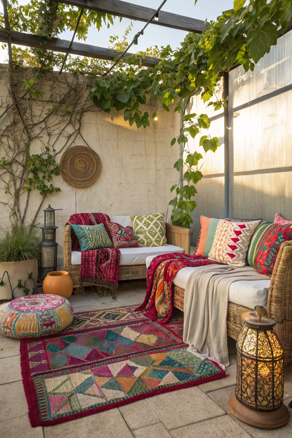 Screened Patio Design with Flair