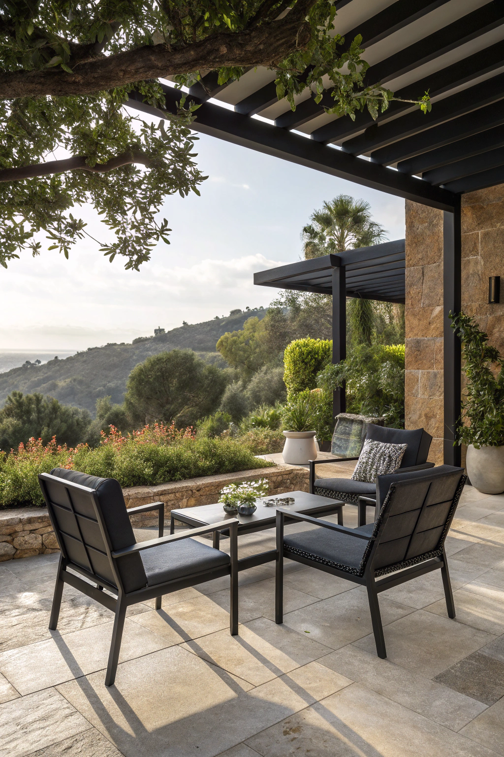 Black Frame Patio Furniture Charm