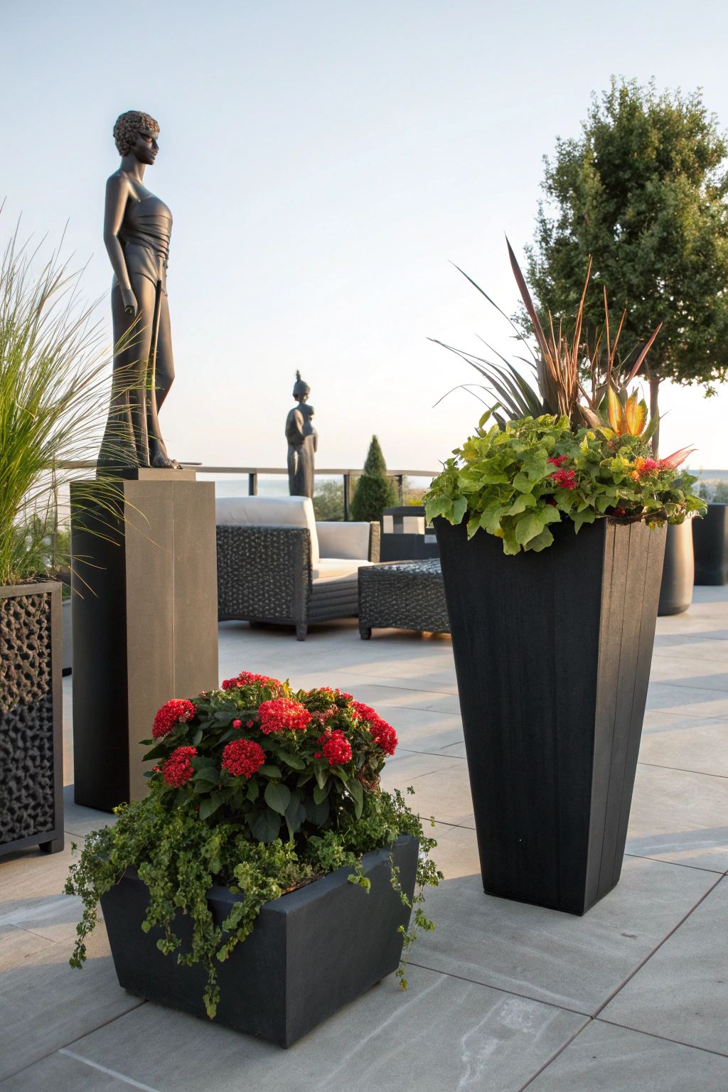 Black Garden Decor Accents