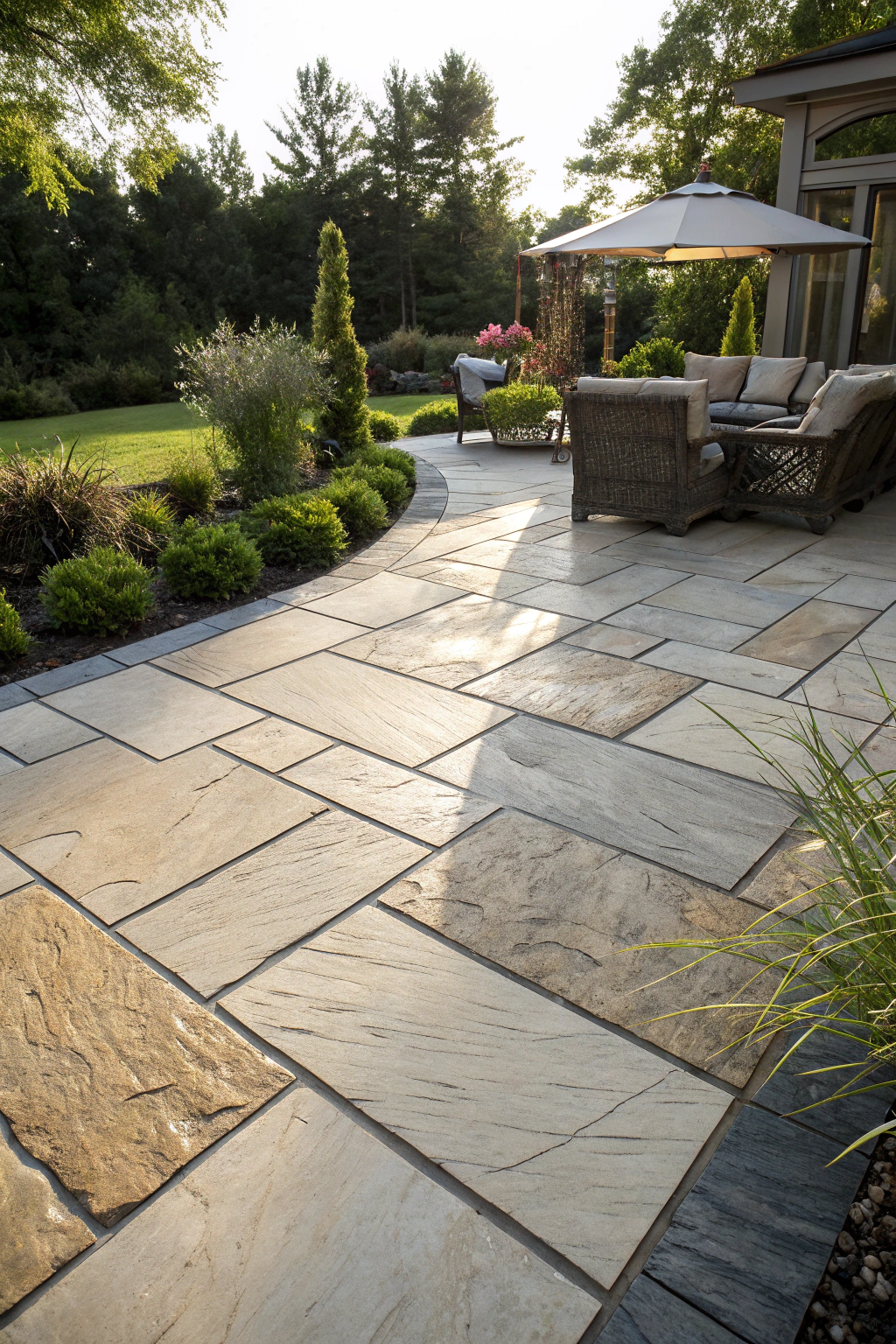 Large Paver Stone Patio Layouts