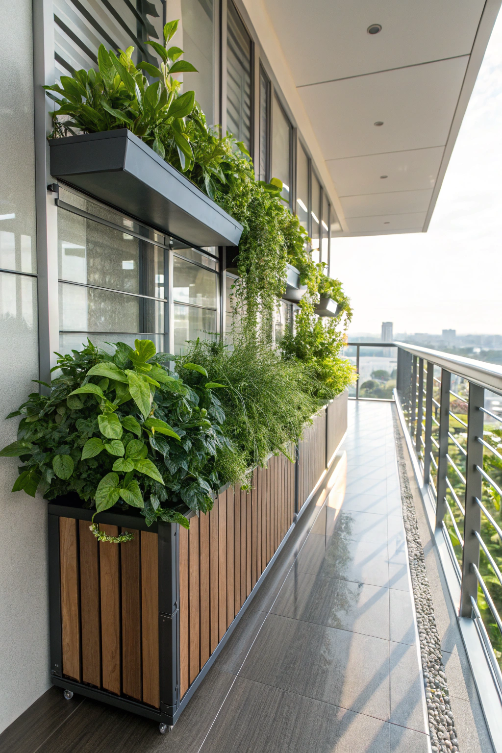 Modern Vertical Planters for Your Balcony