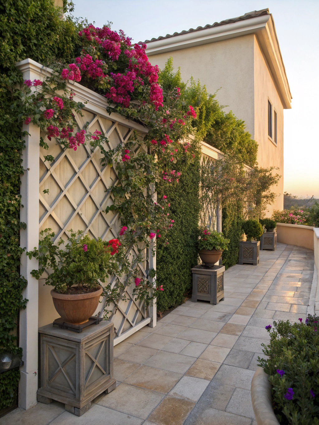 Chic Patio Wall Enhancements