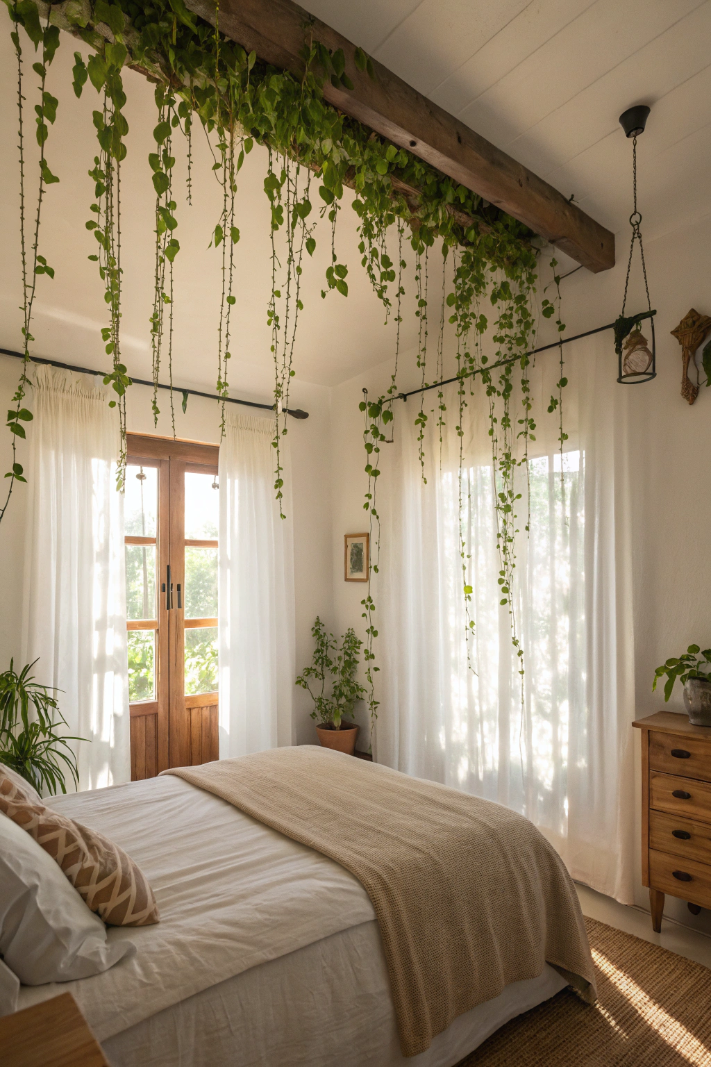Styling Your Bedroom with Hanging Vines