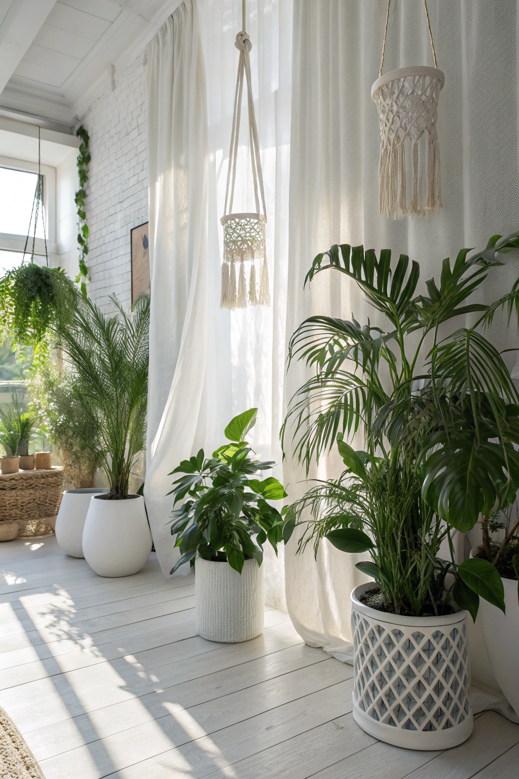 Achieving a White Boho Room with Greenery