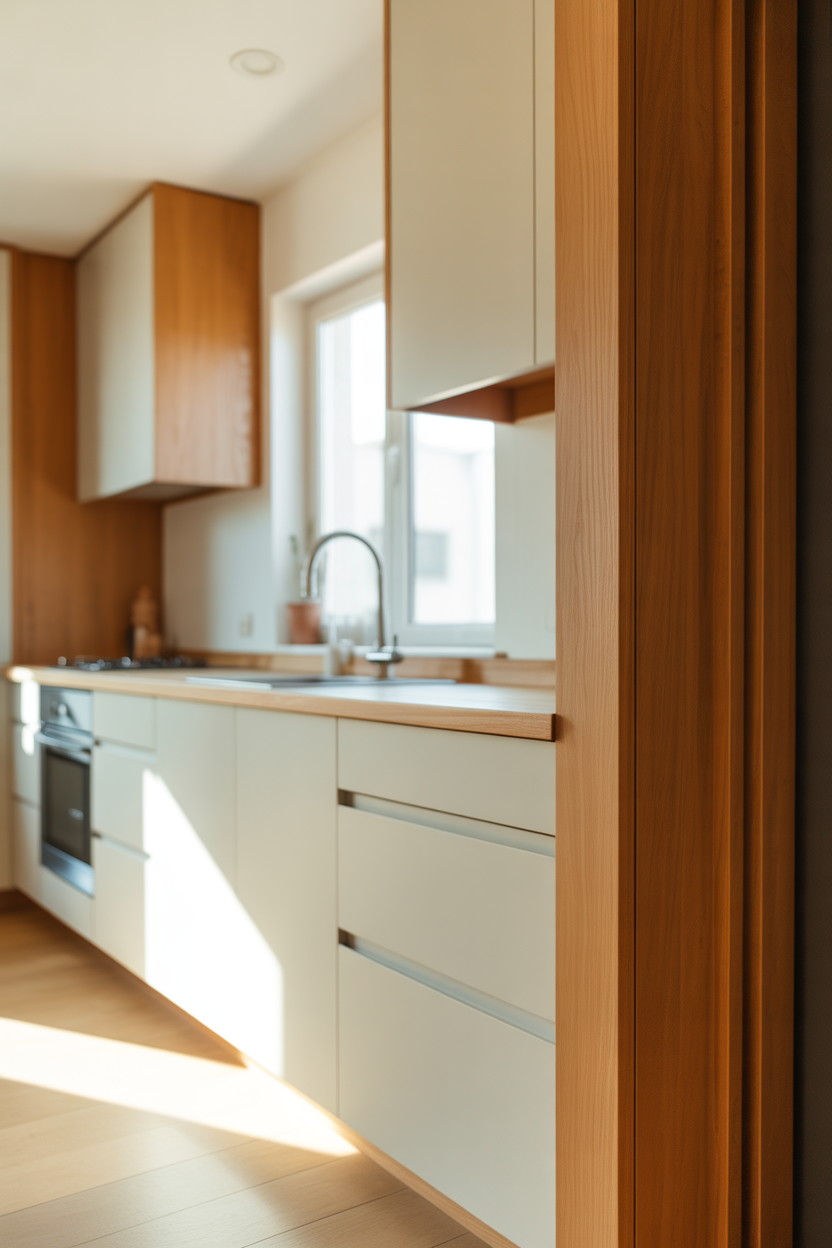 Creating Harmony with White and Wood Cabinets
